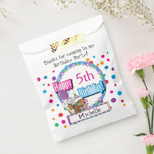 Birthday Party with Cute Cartoon Squirrel Bedankzakje (Gezegeld)