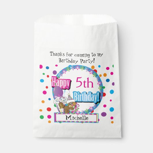 Birthday Party with Cute Cartoon Squirrel Bedankzakje (Voorkant)