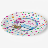 Birthday Party with Cute Cartoon Squirrel Papieren Bordje (Gekanteld)