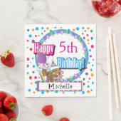 Birthday Party with Cute Cartoon Squirrel Servet (Insitu)