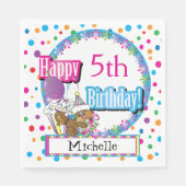 Birthday Party with Cute Cartoon Squirrel Servet (Voorkant)