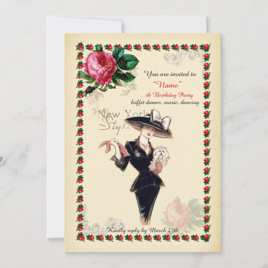 Birthday Party women Any age, Gatsby, Art-Deco Kaart (Voorkant)