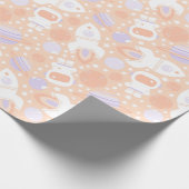 Birthday Party Wrapping Paper Space Girls Cadeaupapier (Hoek)