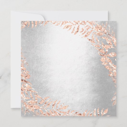 Birthday Party Wreater Glitter Roos Gold Silver Gr Kaart (Achterkant)