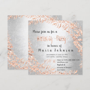 Birthday Party Wreater Glitter Roos Gold Silver Gr Kaart