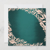 Birthday Party Wreath Glitter Roos Gold Cali Green Kaart (Achterkant)