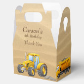 Birthday Party, Yellow Construction Trucks Bedankdoosjes (Geopend)