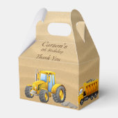 Birthday Party, Yellow Construction Trucks Bedankdoosjes (Voorkant Zijde)