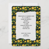 Birthday Party yellow daisy Invitation Kaart (Voorkant)