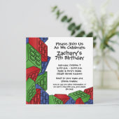 Birthday Party - Young Boy Kaart (Staand voorkant)