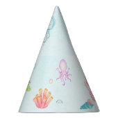 Birthday party zee waterverf feesthoedjes (Rechts)