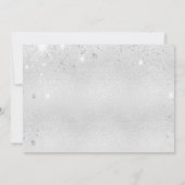 Birthday party zilverfloral save the date (Achterkant)