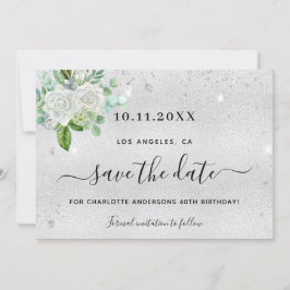 Birthday party zilverfloral save the date