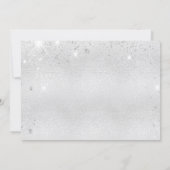 Birthday party zilverfloral save the date (Achterkant)