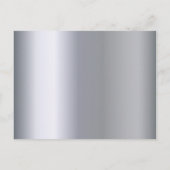 Birthday party zilverglitter sparkle-uitnodiging briefkaart (Achterkant)