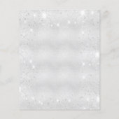 Birthday party zilverkleurige roze glitter budget flyer (Achterkant)