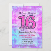 Birthday Party | Zoet 16 Kaart (Voorkant)