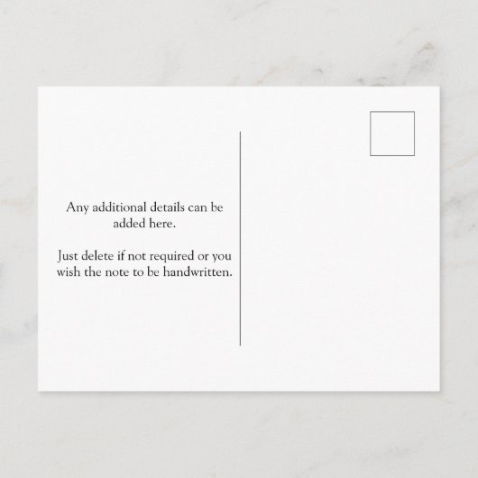 Birthday Pastel Blue Floral Uitnodiging Briefkaart (Achterkant)