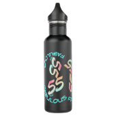 Birthday Pastel Waterverf Rainbow Typografie Waterfles (Links)