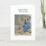 Birthday Pastors Wife Christelijke Card BBR Kaart<br><div class="desc">Teddy Bear Collage groet de vrouw van de dominee met Happy Birthday Wishes.  Scripture and Text inside.</div>