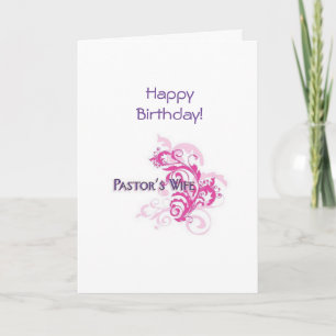 Birthday Pastors Wife Christelijke Card PK Kaart