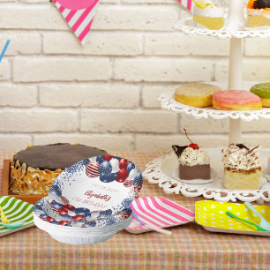 Birthday patriotic USA rode witte blauwe vlag Papieren Kommen