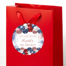 Birthday patriotic USA rode witte blauwe vlag