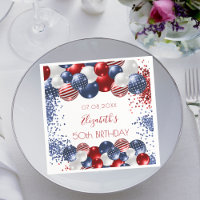 Birthday patriotic USA rode witte blauwe vlag