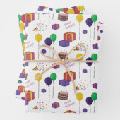 Birthday-patroonPapierblad met onmiddellijke verpa Inpakpapier Vel (In situ)