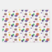 Birthday-patroonPapierblad met onmiddellijke verpa Inpakpapier Vel (Voorkant)