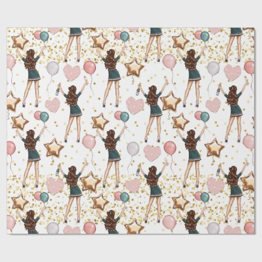 Birthday Pattern  Cadeaupapier (Vlak)