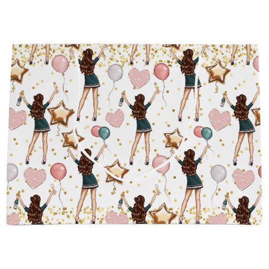 Birthday Pattern  Groot Cadeauzakje (Voorkant)