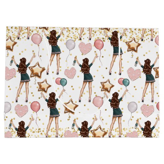 Birthday Pattern  Groot Cadeauzakje (Achterkant)