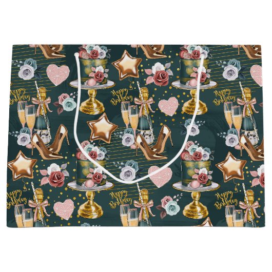 Birthday Pattern Groot Cadeauzakje (Voorkant)