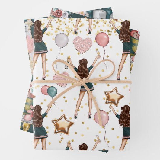 Birthday Pattern Inpakpapier Vel (In situ)