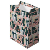 Birthday Pattern Medium Cadeauzakje (Voorkant Gekanteld)