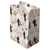 Birthday Pattern Medium Cadeauzakje (Voorkant Gekanteld)