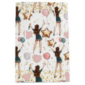 Birthday Pattern  Medium Cadeauzakje (Voorkant)