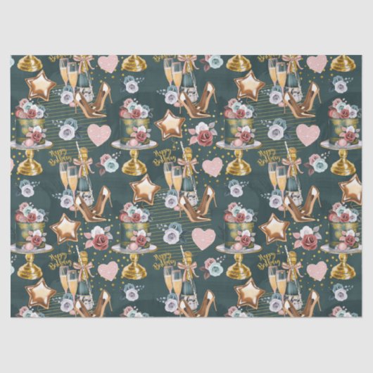 Birthday Pattern Tissuepapier (Voorkant)