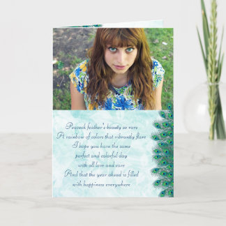Birthday pauock veren fotokaarten kaart