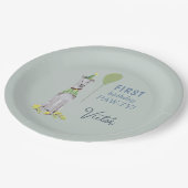 Birthday Paw-ty schattige puppy dog Papieren Bordje (Gekanteld)