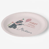 Birthday Paw-ty schattige puppy dog Papieren Bordje (Gekanteld)