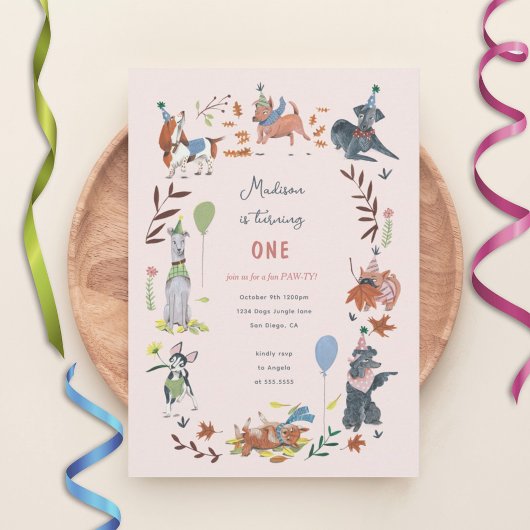 Birthday Paw-ty schattige puppy dogs Kaart