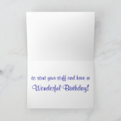 Birthday Peacock Wenskaart Kaart (Binnen)