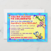 Birthday Peanut Party - "The GiggleBellies" Kaart (Achterkant)