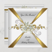 Birthday Pearl Gold Silver Diamond Kaart (Voorkant / Achterkant)