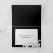 Birthday-Pearl ketting op zwart Kaart (Binnen)