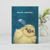 Birthday Peep-platte kaart (Staand voorkant)