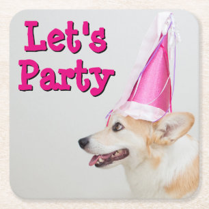 Birthday Pembroke Welsh Corgi Dog Kartonnen Onderzetters