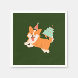 Birthday Pembroke Welsh Corgi Servet